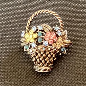 Rom Flower Basket Brooch